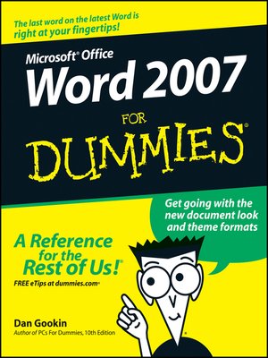 cover image of Word 2007 For Dummies